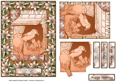 Nesting Birds for New Home - Birthday - Father's Day