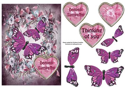Sympathy Butterflies - Purple
