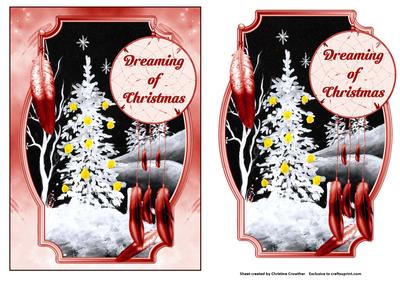 Dreaming of Christmas - Monochrome Trees -dreamcatcher 2for1
