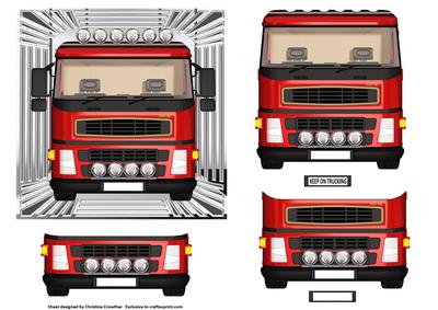 Keep on Trucking - Red Truck - Personalise for Any Age