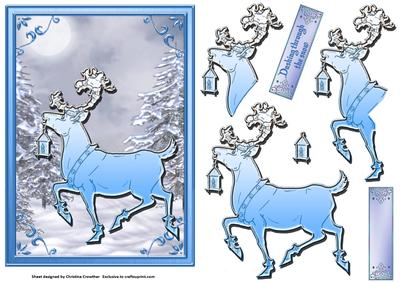 Dashing Through the Snow - Blue