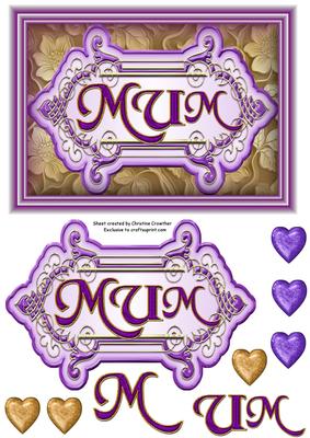 Just for Mum - Purple & Gold