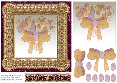 Hearts and Bow Loving Wishes
