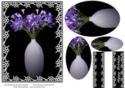 Bluebells in Lace Oval Pyramid - Birthday, Sympathy