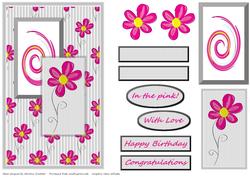 In the Pink Doodle Daisy Collage - Birthday, Congratulations