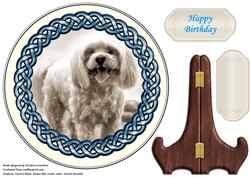 Cute Dog Plate Card with Stand