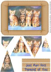 4 Kittens Purr-fect Thinking of You Shattered Pyramid