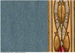 Vintage Blue and Gold Jewel Edged Background