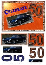 Swirling Sun Celebrate 50 Sports Car