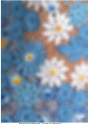 Fuzzy Frosted Glass Flowers in Blue (design 1)