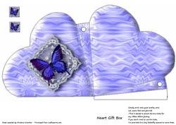 Heart Shaped Gift Box with Butterfly on Lace