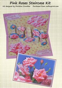 Pink Roses Staircase Card Kit