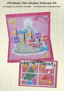 Christmas Tree Window Staircase Card Kit