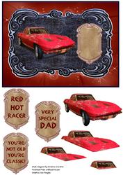 Red Hot Racer Sports Car - Special Dad, Not Old Classic