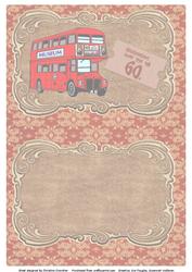 Red Bus 60th Birthday Card Insert