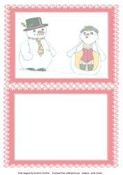 Funny Naughty Mrs & Mrs Snowman Ooh La La! Insert