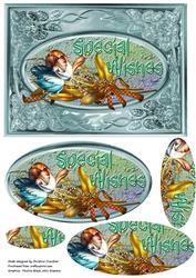 Special Wishes Flowers in Rose Decorated Glass Frame