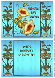 Memories Live Forever Sympathy Quick Card with Insert Panel