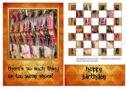 No Such Thing as Too Many Shoes Birthday Patchoupage