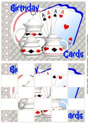 Birthday Cards and Tea-set Card Player Patchoupage