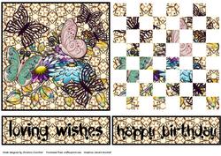 Flowers & Butterflies Loving Wishes Birthday Patchoupage