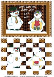 Funny Naughty Mrs & Mrs Snowman You?ll Melt Patchoupage