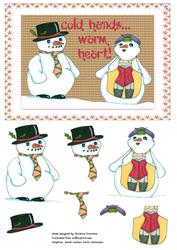 Funny Naughty Mrs & Mrs Snowman Cold Hands Warm Heart