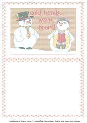 Funny Naughty Mrs & Mrs Snowman Cold Hands Warm Heart Insert