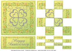 Silver Hearts Special Couple Anniversary Patchoupage Card