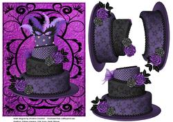 Purple Diva Birthday Cake Decoupage