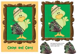 Cache and Carry - Geocaching Quick Decoupage