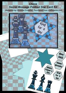 Chess Secret Message Foldout Star Card Kit
