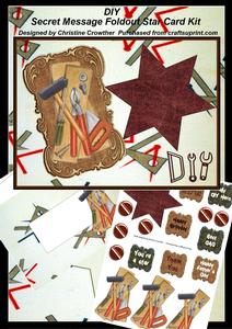 DIY Secret Message Foldout Star Card Kit