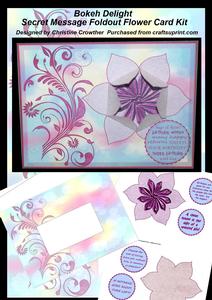 Bokeh Delight Secret Message Foldout Flower Card Kit