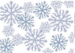 Christmas Snowflakes Triangle-dangle Backing Paper