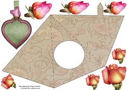 Peach & Pink Rosebuds Triangle-dangle