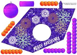 Christmas Snowflakes and Bauble Triangle-dangle - Purple