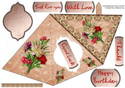 Vintage Flowers Triangle-dangle - Carnations