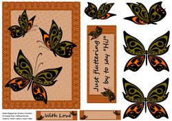Butterfly Silhouette Doodles Fluttering by to Say Hi