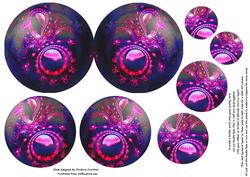 Pink Baubles Christmas Decoration or Pyramid Toppers