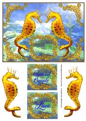 Golden Seahorses Love Special Couple Easy Step by Step