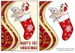 Red & Gold Baby's First Christmas