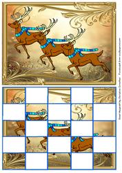 Golden Running Reindeer Patchoupage