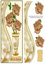 Golden Roses with Love Large Dl Step by Step