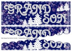 Grandson Blue Christmas Large Dl Easy Shell Edge Decoupage
