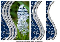 Deepest Sympathy Squill with Wavy Edge Decoupage