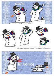 Snowman's Revenge Dl Card with Decoupage and Insert