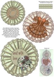 Steampunk and Old Lace Swivel Trio Card