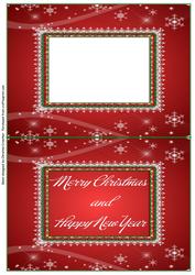 Merry Christmas and Happy New Year Red Insert