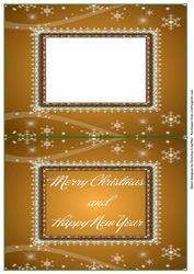 Merry Christmas and Happy New Year Gold Insert